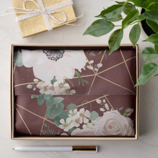 Weefselpapier Verpakking Geometrische tuinwijn Roo Tissuepapier (Geschenk)