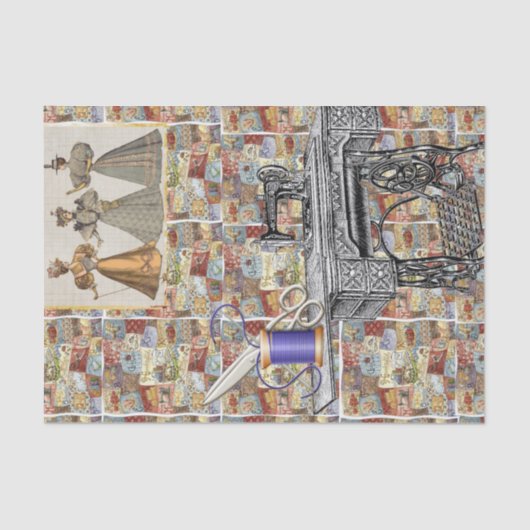 Weefselpapier Victoriaans naaien Tissuepapier (Voorkant)