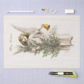 WEEFSELPAPIER : VINTAGE CHRISTMAS ANGEL TISSUEPAPIER (Craft)