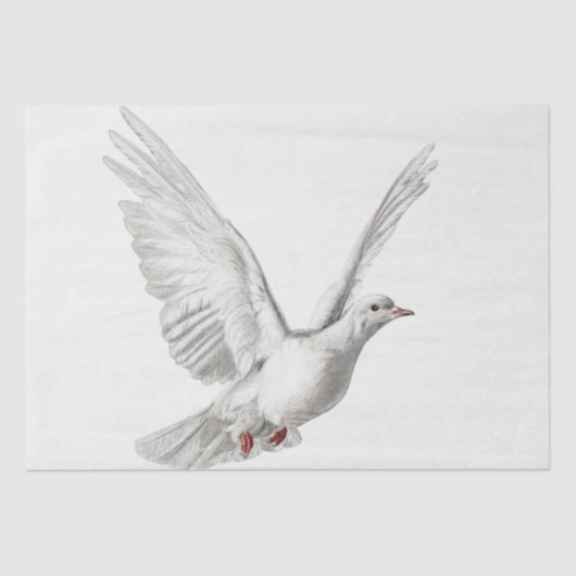 WEEFSELPAPIER: VINTAGE CHRISTMAS DOVE TISSUEPAPIER (Voorkant)