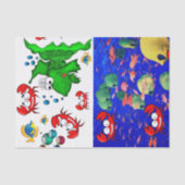 Weefselpapier - Viskrabben Tissuepapier (Voorkant)