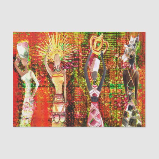 Weefselpapier voor Afrikaanse onderpanden Tissuepapier (Voorkant)