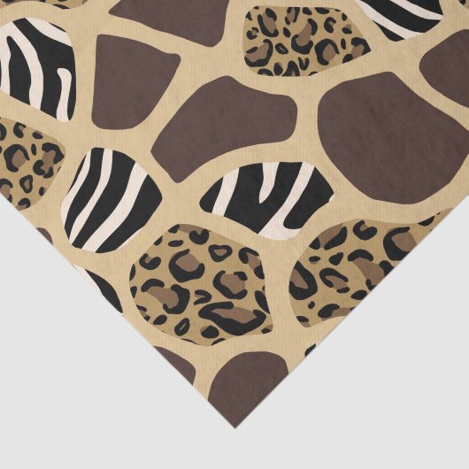 Weefselpapier voor Afrikaanse stijldieren, Safari Tissuepapier (Detail)