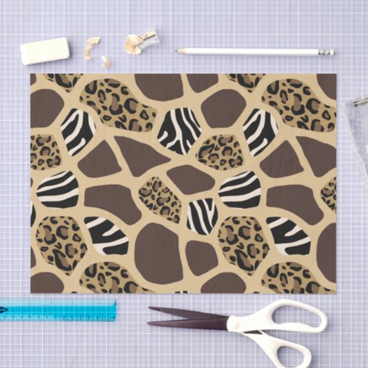 Weefselpapier voor Afrikaanse stijldieren, Safari Tissuepapier (Craft)