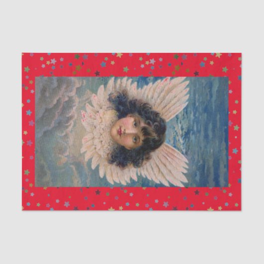 WEEFSELPAPIER VOOR ANGEL EN STARS TISSUEPAPIER (Voorkant)