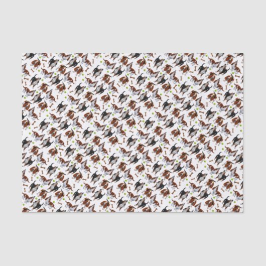 Weefselpapier voor Basset Hound-honden Tissuepapier (Voorkant)