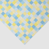 Weefselpapier voor blauwe en gele vierkantjes tissuepapier (Detail)