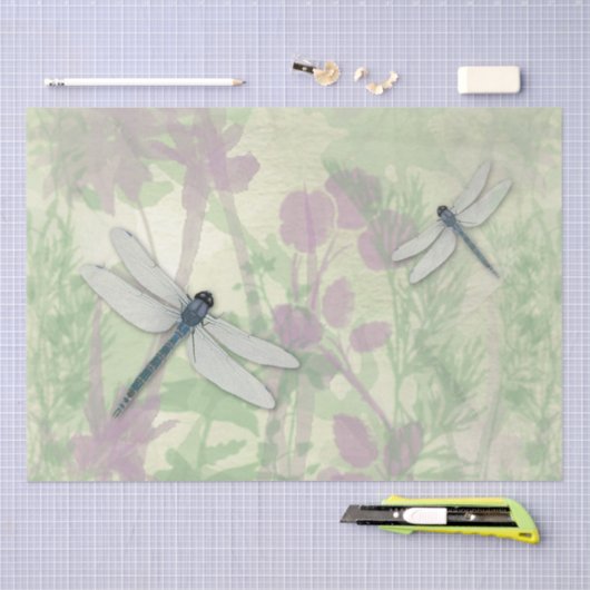 Weefselpapier voor blauwe libellen tissuepapier (Craft)