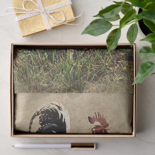 Weefselpapier voor boerderij Rooster Tissuepapier (Geschenk)