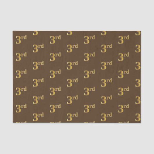 Weefselpapier voor bruin, Faux Gold 3de (derde) ev Tissuepapier (Voorkant)