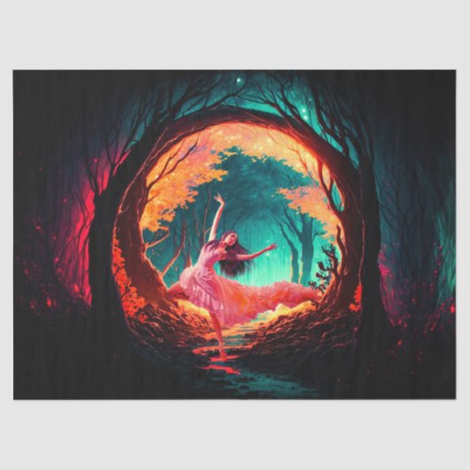 Weefselpapier voor damesdansende cadeaus tissuepapier (Voorkant)