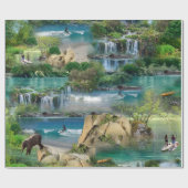 Weefselpapier voor de viering van de werelddag cadeaupapier (Vlak)