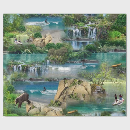 Weefselpapier voor de viering van de werelddag cadeaupapier (Vlak)