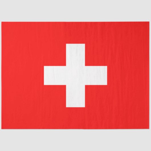 Weefselpapier voor de Zwitserse vlag (Zwitserland) Tissuepapier (Voorkant)