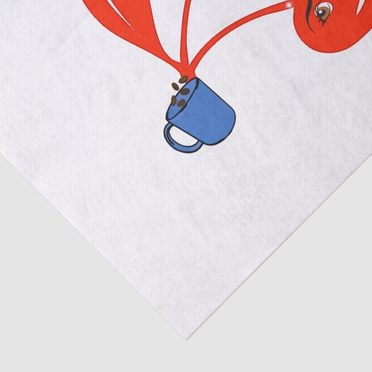 Weefselpapier voor en na koffiekersen tissuepapier (Detail)