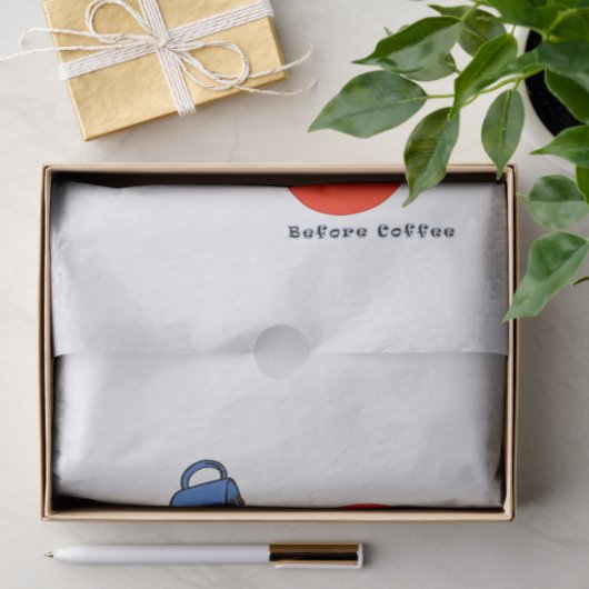 Weefselpapier voor en na koffiekersen tissuepapier (Geschenk)