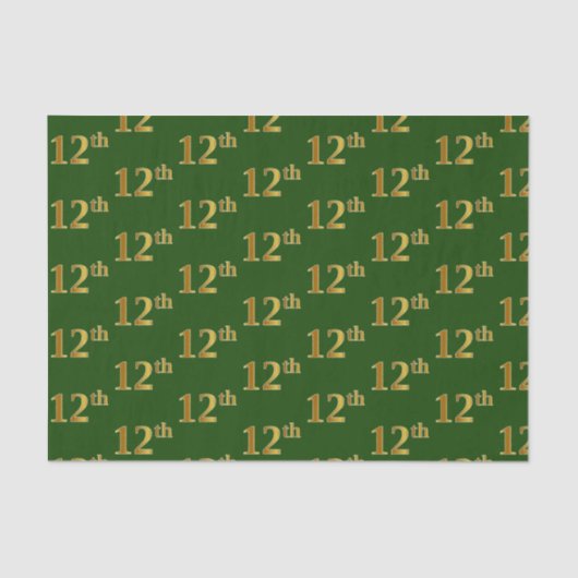 Weefselpapier voor groene, Faux Gold 12de (twaalfd Tissuepapier (Voorkant)