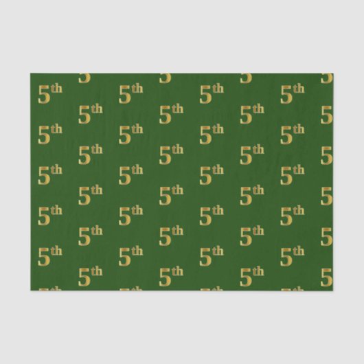 Weefselpapier voor groene, Faux Gold 5de (vijfde) Tissuepapier (Voorkant)