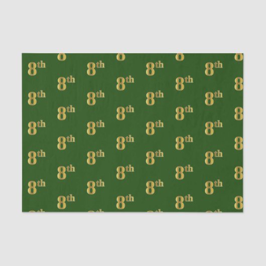 Weefselpapier voor groene, Faux Gold 8e (achtste) Tissuepapier (Voorkant)