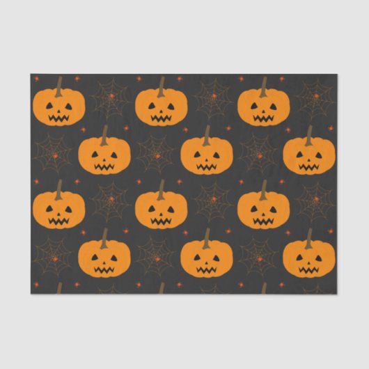 Weefselpapier voor het pompoenpatroon van Hallowee Tissuepapier (Voorkant)