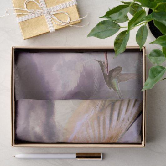 Weefselpapier voor HUMMINGBIRD EN CLOUDS Tissuepapier (Geschenk)