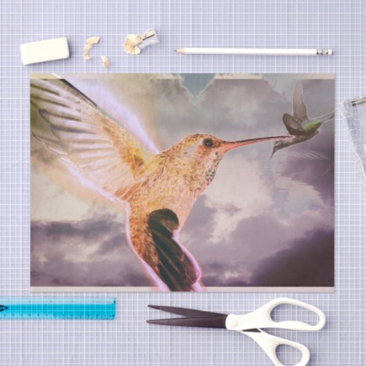 Weefselpapier voor HUMMINGBIRD EN CLOUDS Tissuepapier (Craft)