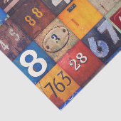 Weefselpapier voor industriële nummering of ontled tissuepapier (Detail)