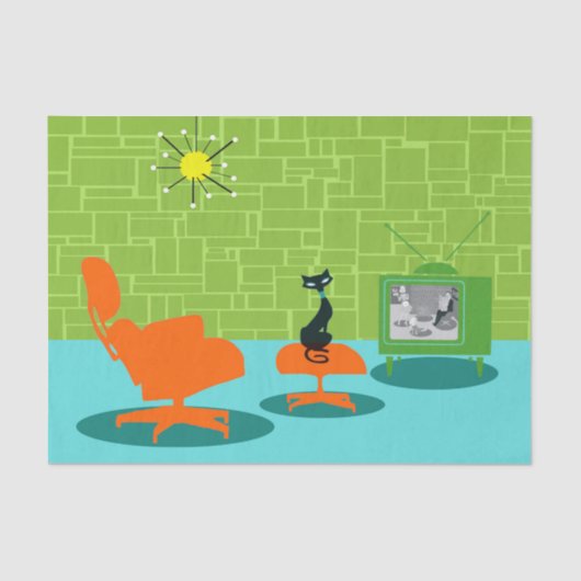 Weefselpapier voor Kat Reagertijdperk Tissuepapier (Voorkant)