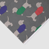 Weefselpapier voor kerstfeestmaal in Dachshund Tissuepapier (Detail)