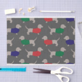 Weefselpapier voor kerstfeestmaal in Dachshund Tissuepapier (Craft)