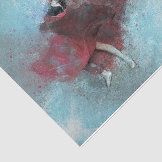 Weefselpapier voor kunstwerk: damesontvlechting tissuepapier (Detail)