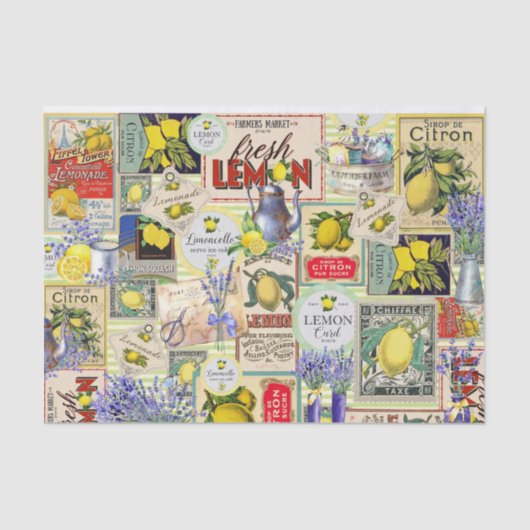 Weefselpapier voor leemons en lavender tissuepapier (Voorkant)