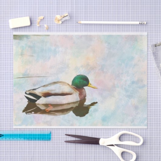Weefselpapier voor Mallard Duck-Waterverf Tissuepapier (Craft)