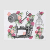 Weefselpapier voor  naairoze rozen tissuepapier (Voorkant)