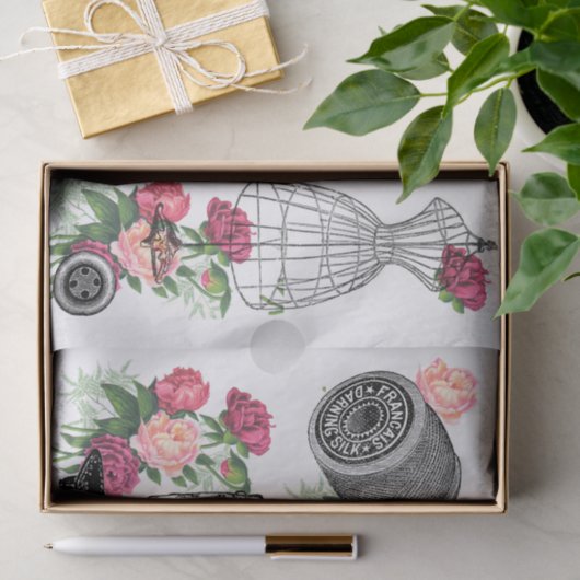 Weefselpapier voor naairoze rozen tissuepapier (Geschenk)