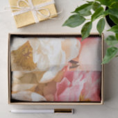 Weefselpapier voor peulroze en crème peonies tissuepapier (Geschenk)