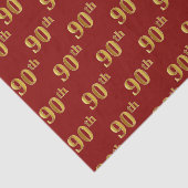 Weefselpapier voor Red, Faux Gold 90th (Ninetieth) Tissuepapier (Detail)