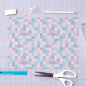 Weefselpapier voor roze en blauwe vierkanten tissuepapier (Craft)