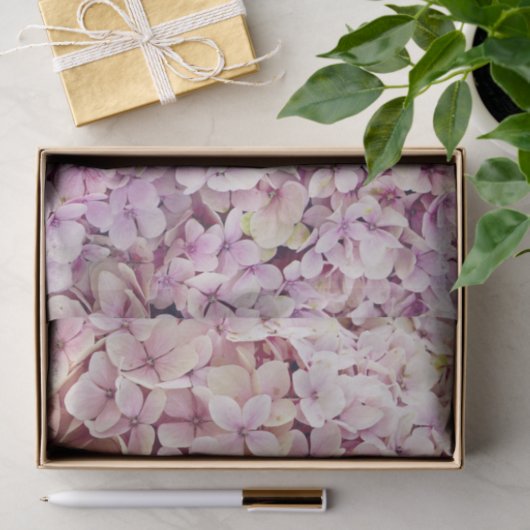 Weefselpapier voor roze hydrangea tissuepapier (Geschenk)