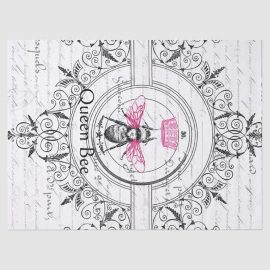 Weefselpapier voor roze koningin tissuepapier (Voorkant)