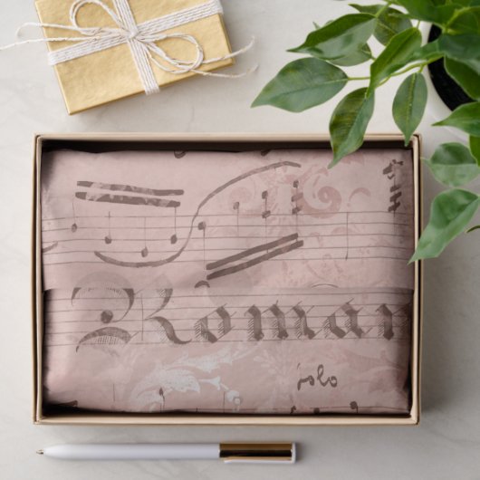 Weefselpapier voor  roze muziekvel tissuepapier (Geschenk)