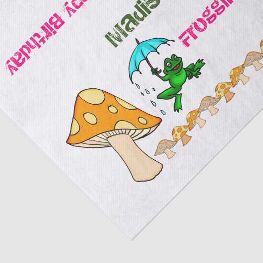 Weefselpapier voor vrolijke vogelpaddenstoel tissuepapier (Detail)