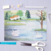 Weefselpapier voor Waterverf bij het Zwan Lake Tissuepapier (Craft)