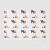 Weefselpapier voor waterverf Dog Patroon Tissuepapier (Voorkant)