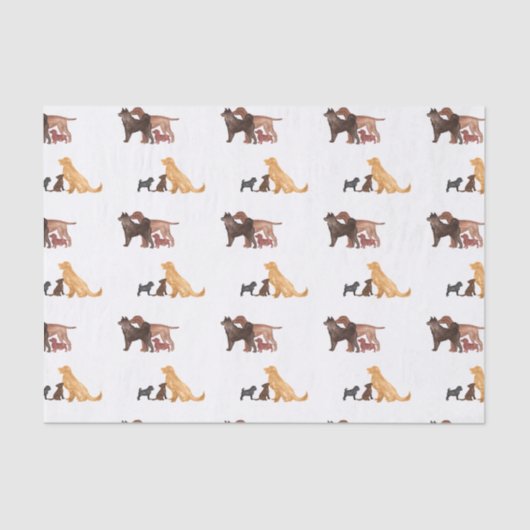 Weefselpapier voor waterverf Dog Patroon Tissuepapier (Voorkant)