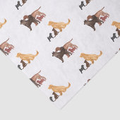 Weefselpapier voor waterverf Dog Patroon Tissuepapier (Detail)