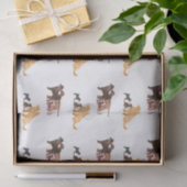 Weefselpapier voor waterverf Dog Patroon Tissuepapier (Geschenk)