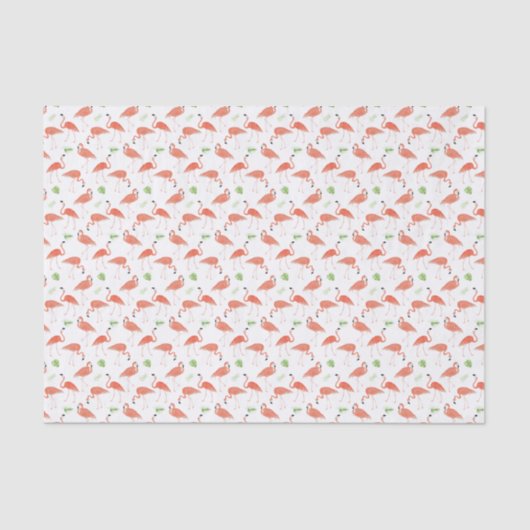 Weefselpapier voor Waterverf flamingo patroon Tissuepapier (Voorkant)