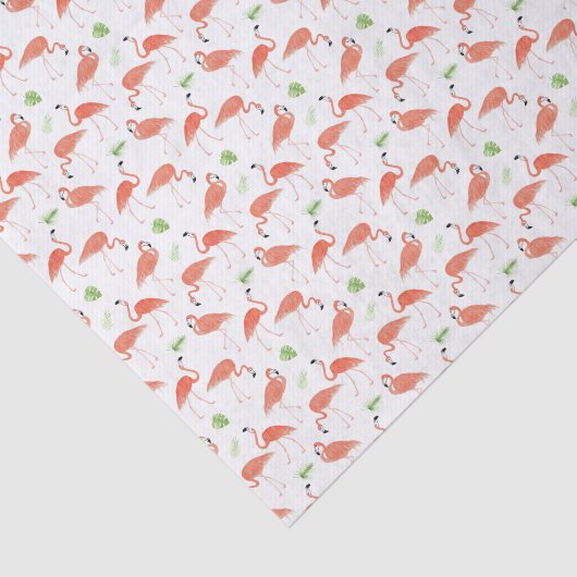 Weefselpapier voor Waterverf flamingo patroon Tissuepapier (Detail)