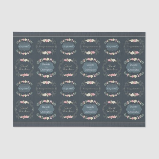 Weefselpapier voor weddenschappen op Rozen Tissuepapier (Voorkant)